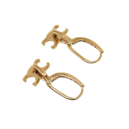 Celine Triomphe Heart Earrings Metal Gold — view 5
