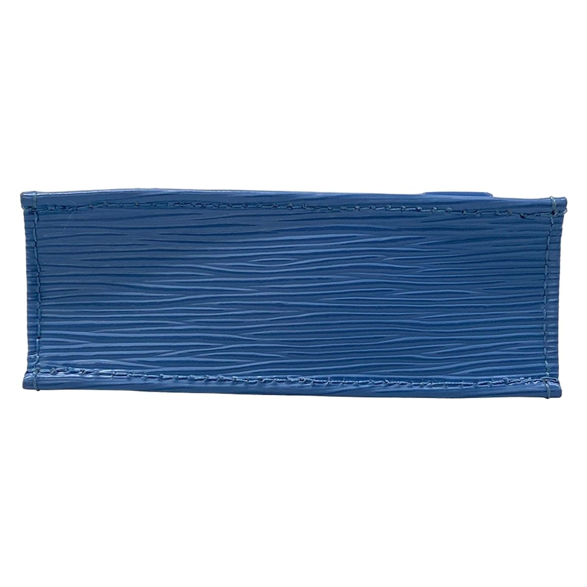 Louis Vuitton Tote Bag Epi Petit Sac Plat Blue Leather Cowhide — view 5