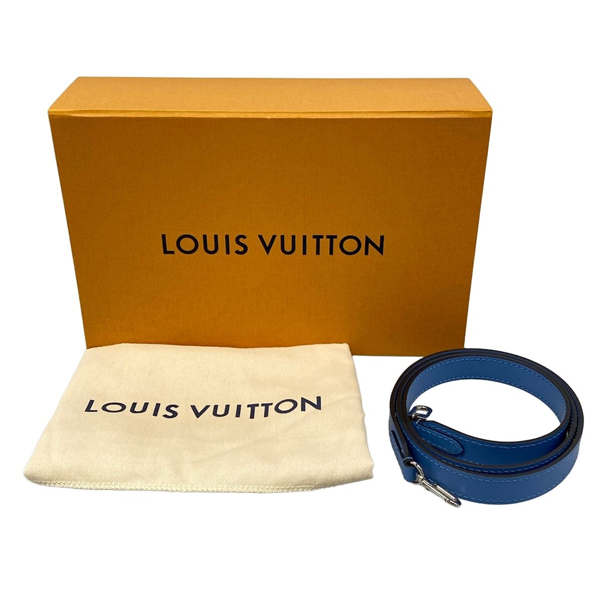 Louis Vuitton Tote Bag Epi Petit Sac Plat Blue Leather Cowhide — view 8