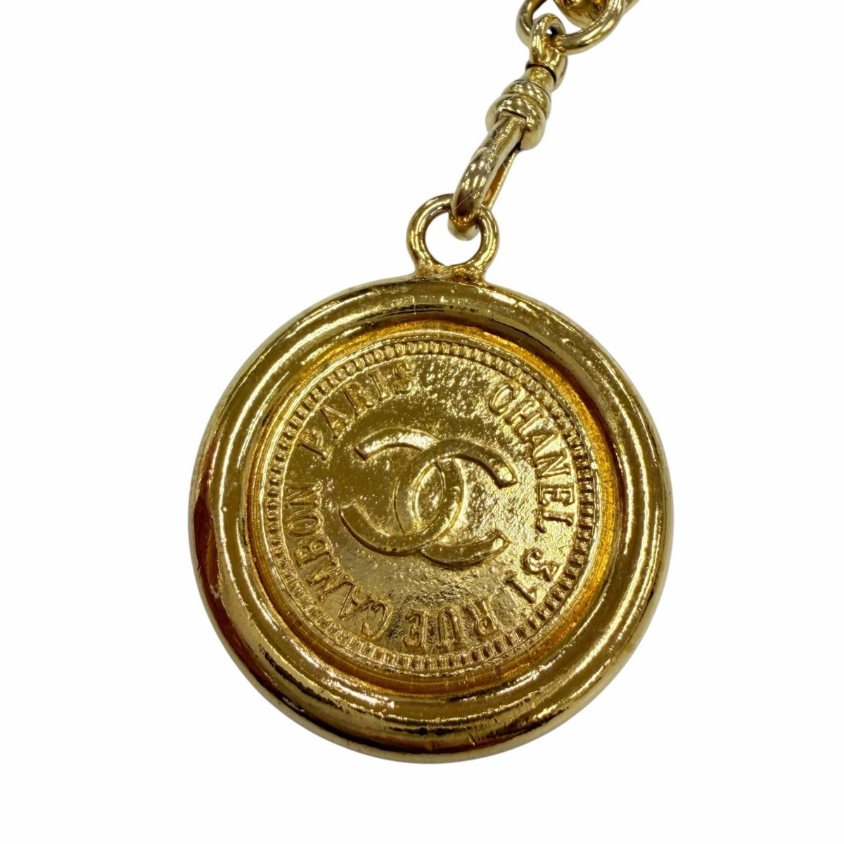 Chanel Vintage Metal CC Logo Coin Chain Belt Gold — view 5