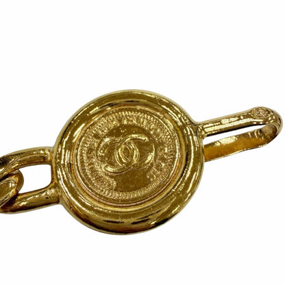 Chanel Vintage Metal CC Logo Coin Chain Belt Gold — view 6