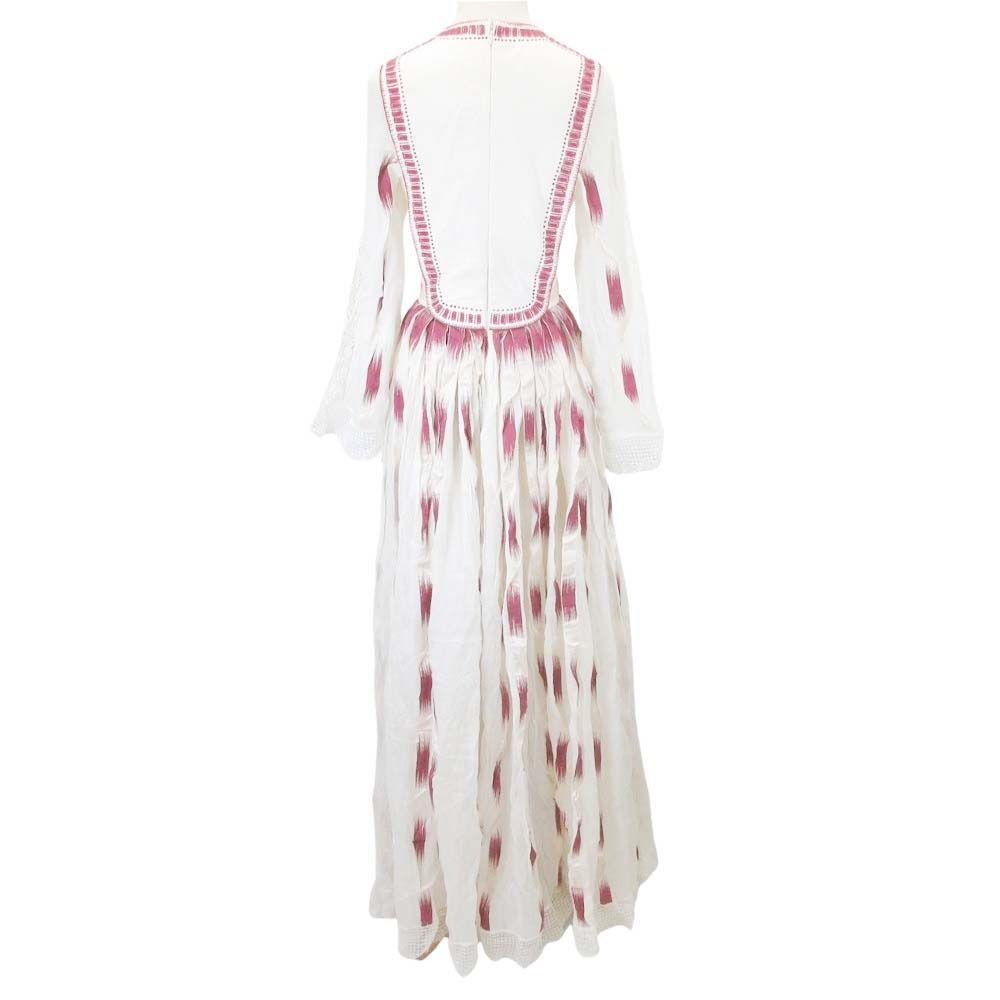 Dior Sample Long Dress Folklore Style Ivory Red 36 — view 3