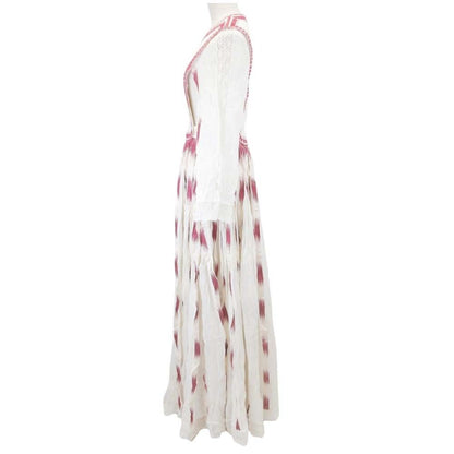 Dior Sample Long Dress Folklore Style Ivory Red 36 — view 2