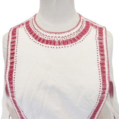 Dior Sample Long Dress Folklore Style Ivory Red 36 — view 5