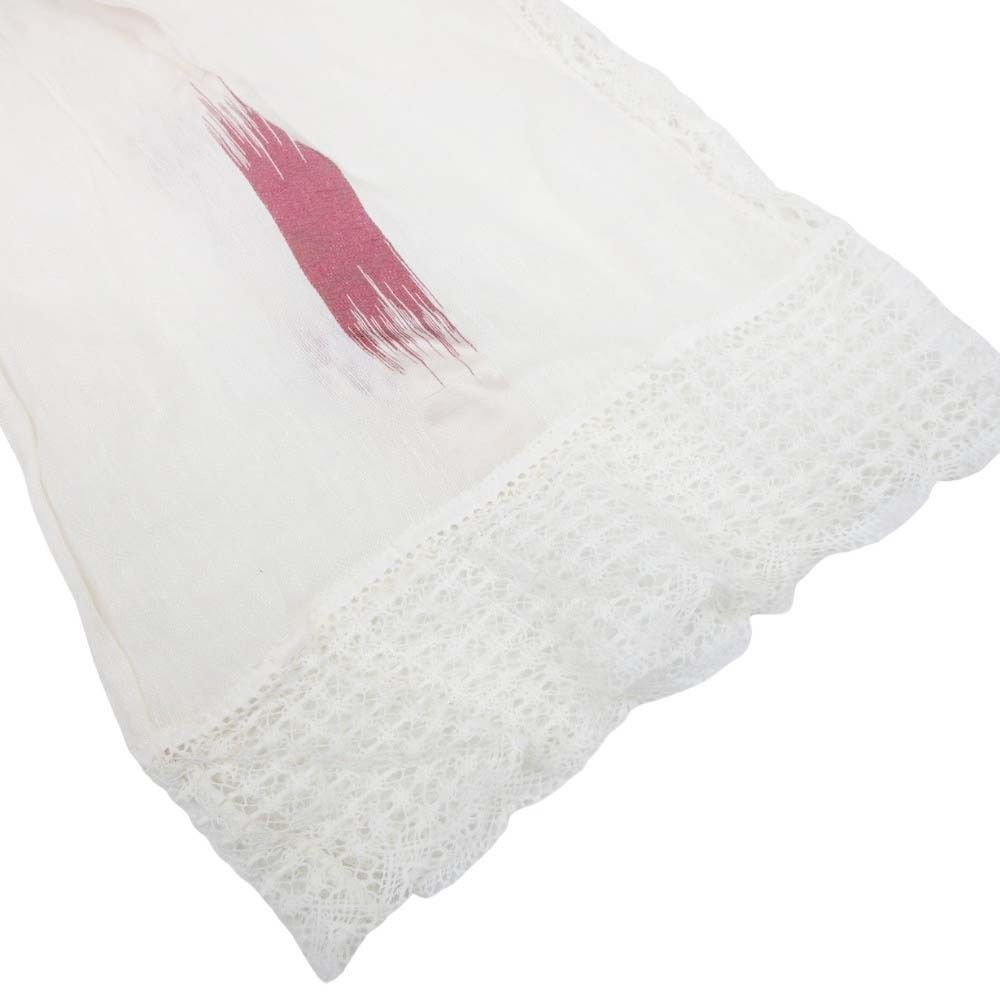 Dior Sample Long Dress Folklore Style Ivory Red 36 — view 8