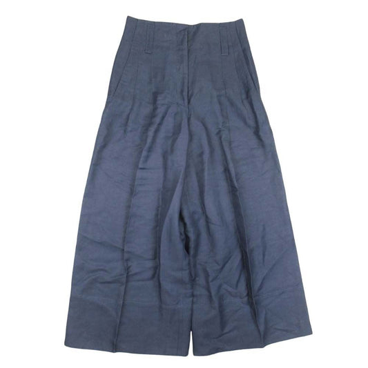 Celine Phoebe Philo Era Linen Wide Pants Double-pleat High Rise Trousers Ash 38