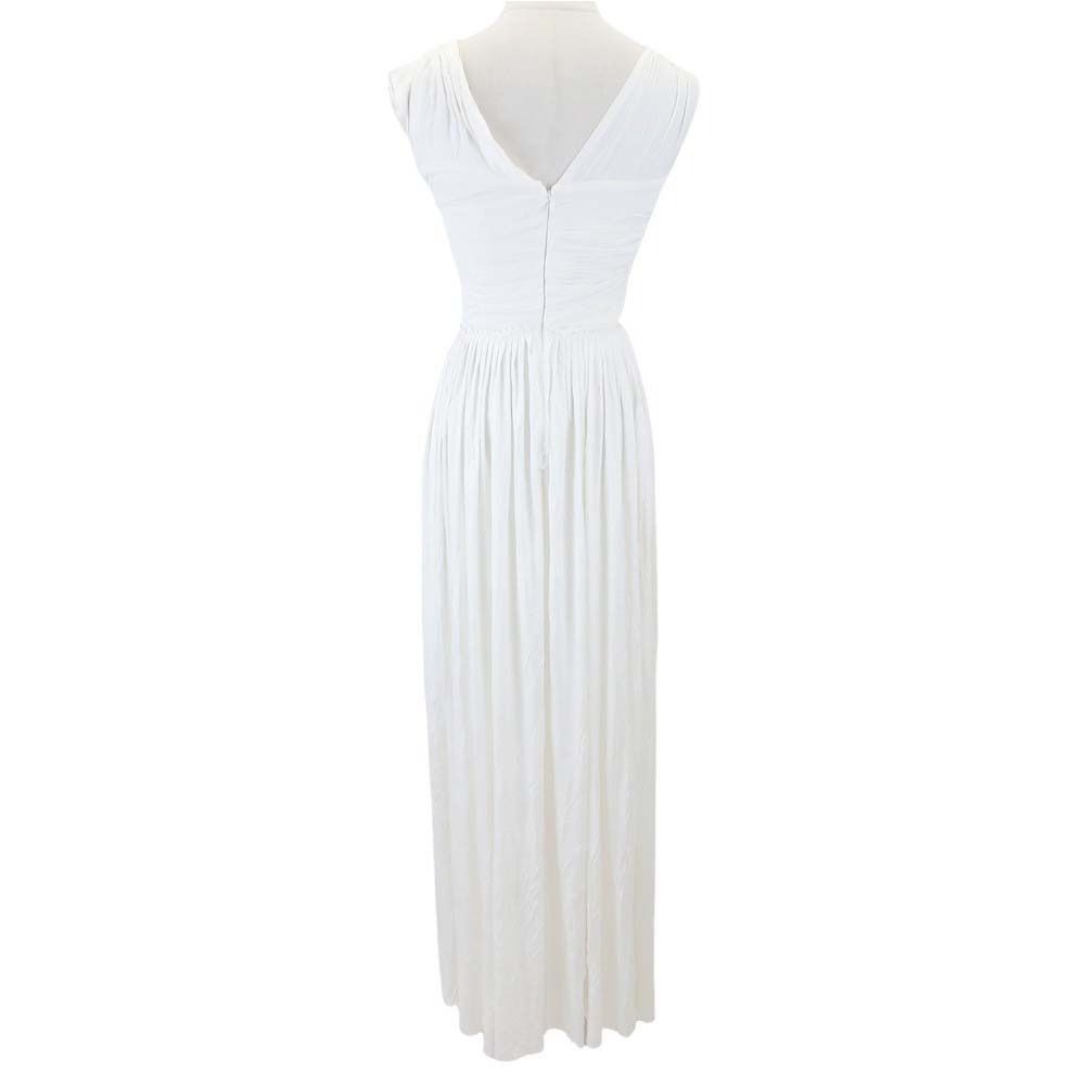 Dior Sample Drape Design Sleeveless Dress Off White 36 — view 3