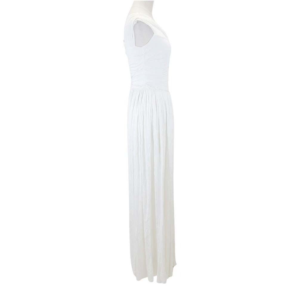 Dior Sample Drape Design Sleeveless Dress Off White 36 — view 4