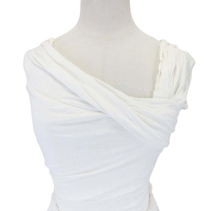 Dior Sample Drape Design Sleeveless Dress Off White 36 — view 5