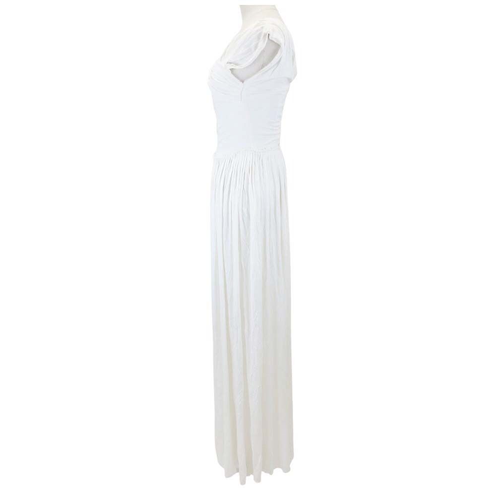Dior Sample Drape Design Sleeveless Dress Off White 36 — view 2