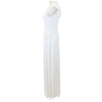 Dior Sample Drape Design Sleeveless Dress Off White 36 — view 2