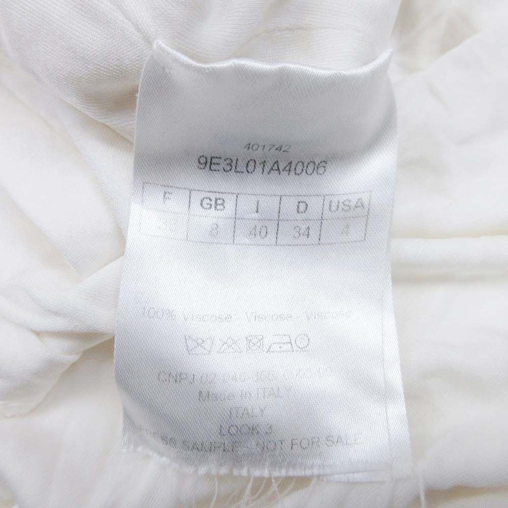 Dior Sample Drape Design Sleeveless Dress Off White 36 — view 8