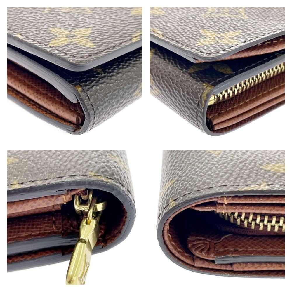 Louis Vuitton Monogram Porte Monnaie Billets Tresor Brown Trifold — view 5