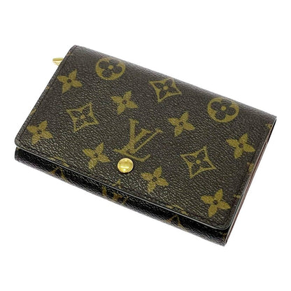 Louis Vuitton Monogram Porte Monnaie Billets Tresor Brown Trifold — view 3