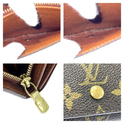 Louis Vuitton Monogram Porte Monnaie Billets Tresor Brown Trifold — view 7