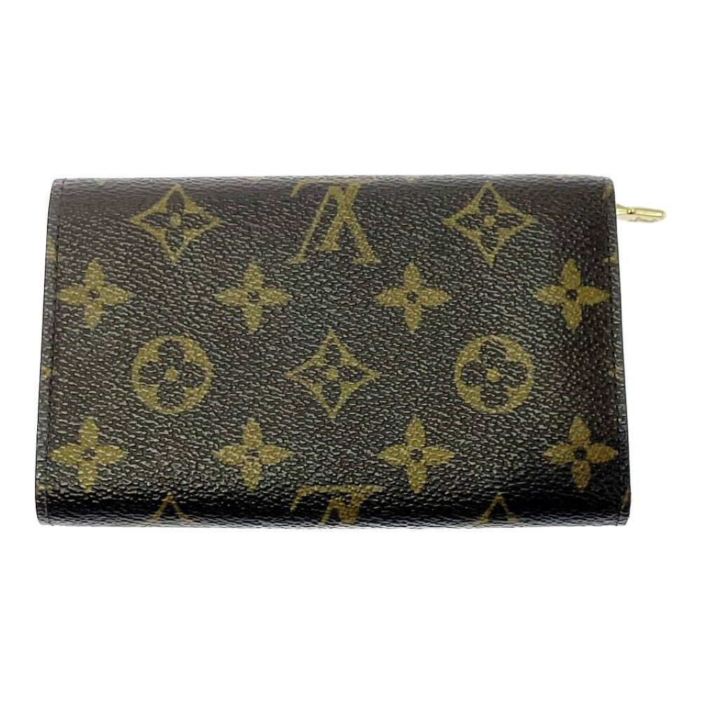 Louis Vuitton Monogram Porte Monnaie Billets Tresor Brown Trifold — view 4
