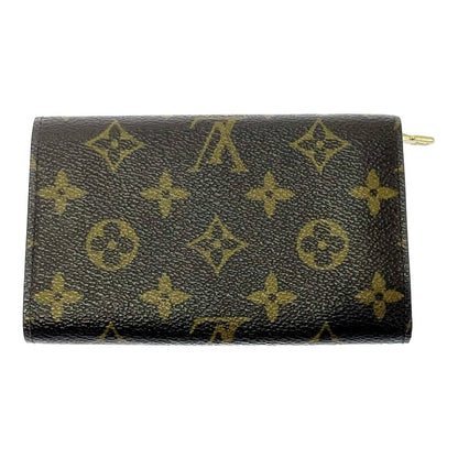 Louis Vuitton Monogram Porte Monnaie Billets Tresor Brown Trifold — view 4