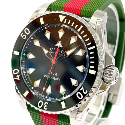 Gucci SS Rubber Dive Automatic Black Watch