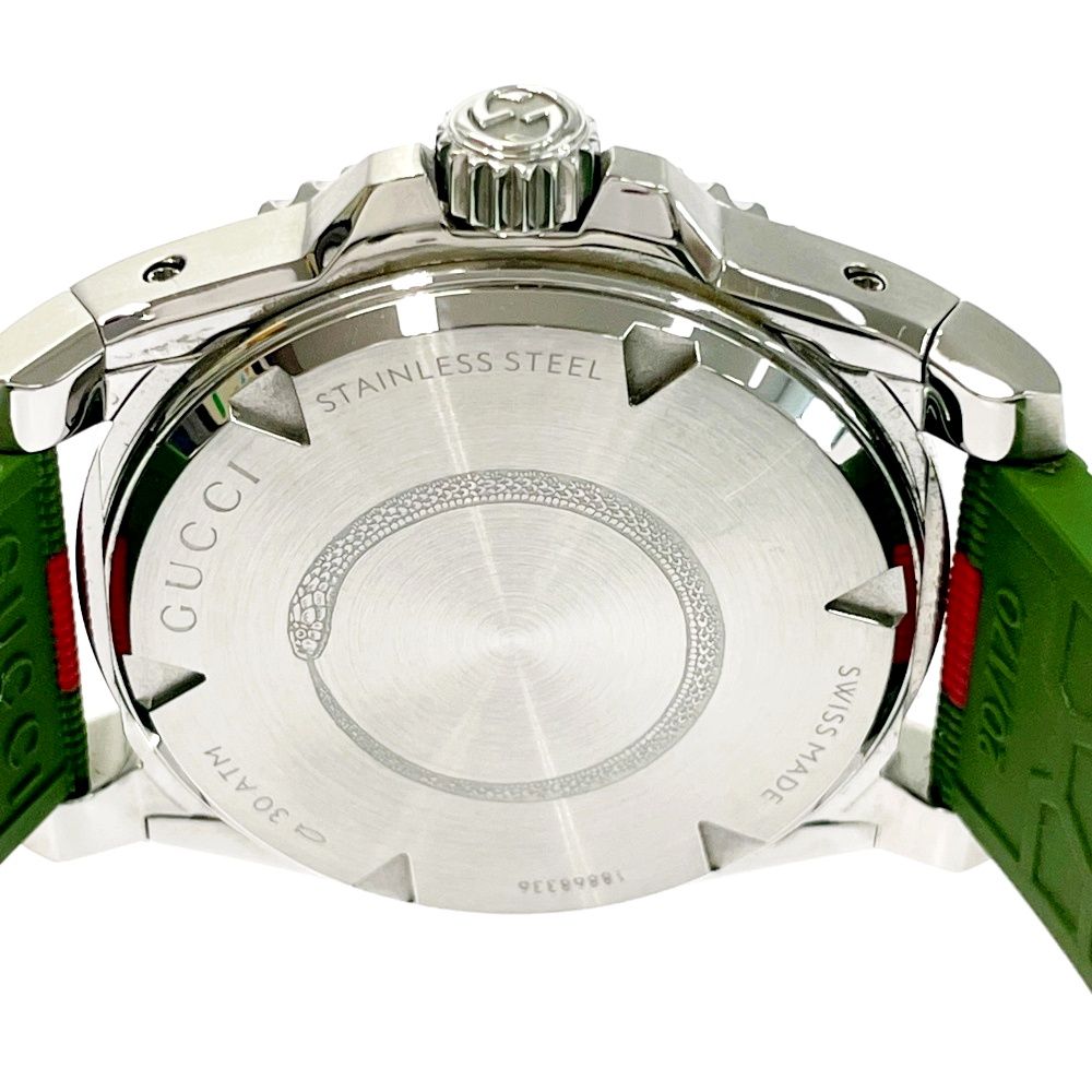 Gucci SS Rubber Dive Automatic Black Watch — view 5
