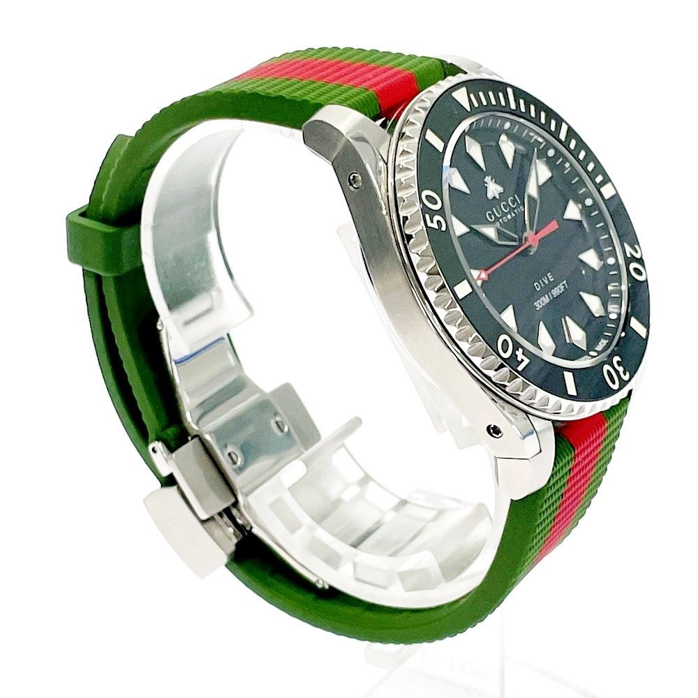 Gucci SS Rubber Dive Automatic Black Watch — view 3