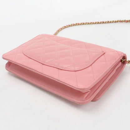 Chanel Quilted Chain Wallet Lambskin Shoulder Bag — view 2