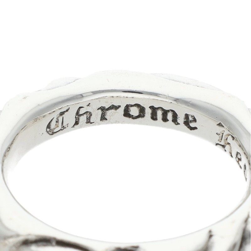 Chrome Hearts Scroll Band Silver Ring — view 3