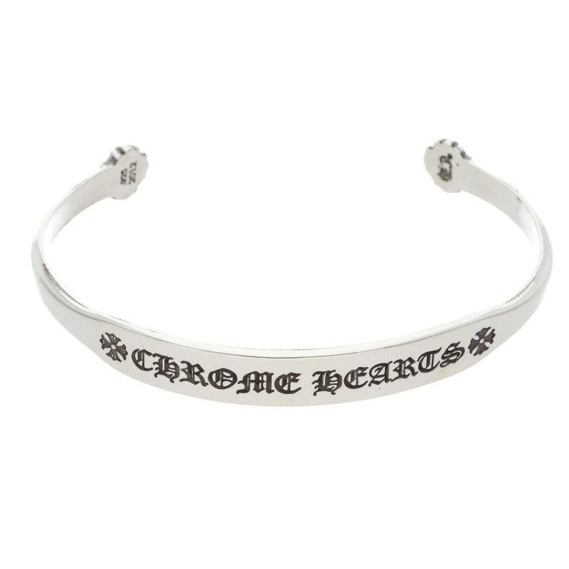 Chrome Hearts Bangle Flat CH Silver Bracelet