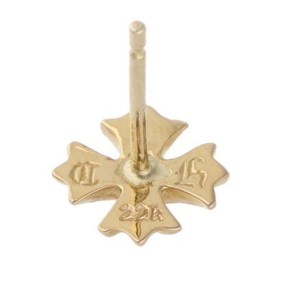 Chrome Hearts 22K CH Plus Stud Gold Earrings — view 3