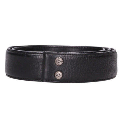 Chrome Hearts 1.5 Strap Scroll Label Rivets Leather Belt
