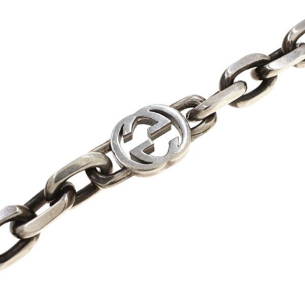 Gucci Interlocking Necklace Silver — view 3