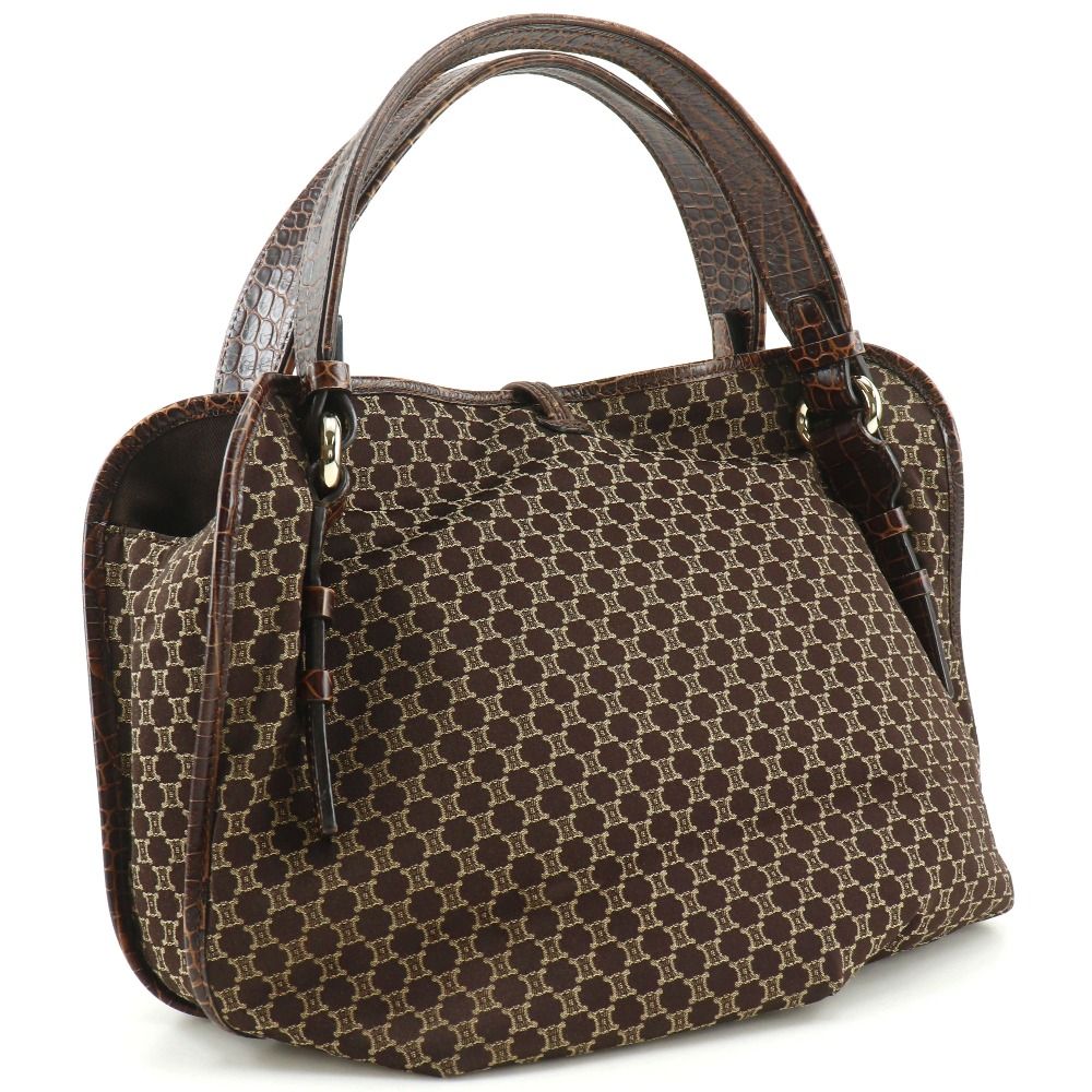 Celine Bittersweet Macadam Nylon Canvas Brown Tote Bag — view 3