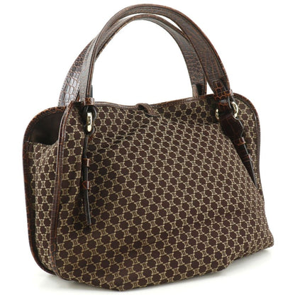 Celine Bittersweet Macadam Nylon Canvas Brown Tote Bag — view 3