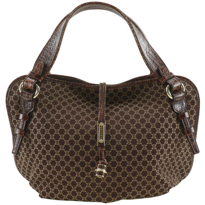 Celine Bittersweet Macadam Nylon Canvas Brown Tote Bag