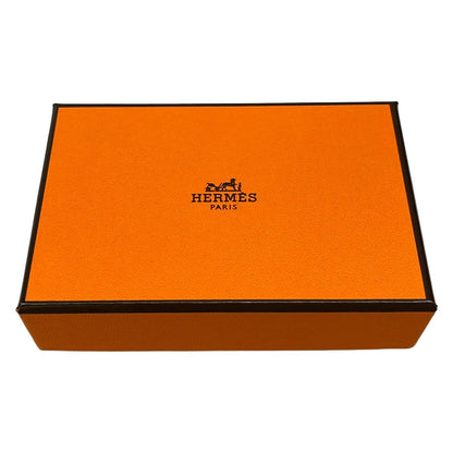 Hermes Card Case Calvi Mushroom Silver — view 7