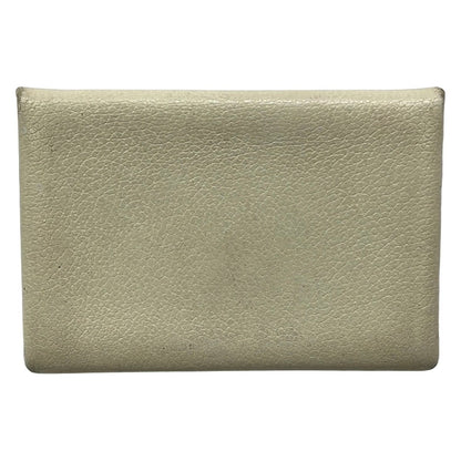 Hermes Card Case Calvi Mushroom Silver — view 2