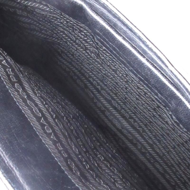 Prada Handbag Plastic Handle Leather Black — view 8
