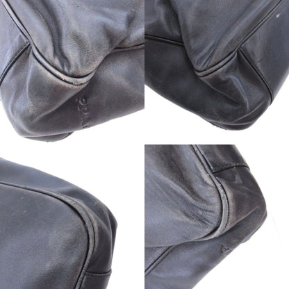 Prada Handbag Plastic Handle Leather Black — view 5