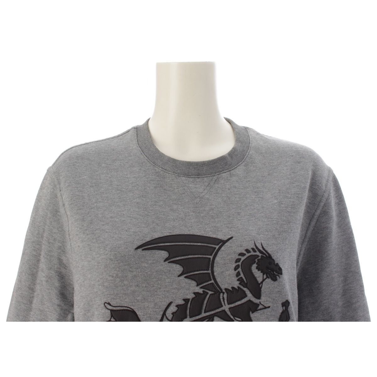 Hermes Ex-Libris Dragon Cotton Long Sleeve Leather Patch Sweatshirt Shirt Top — view 5