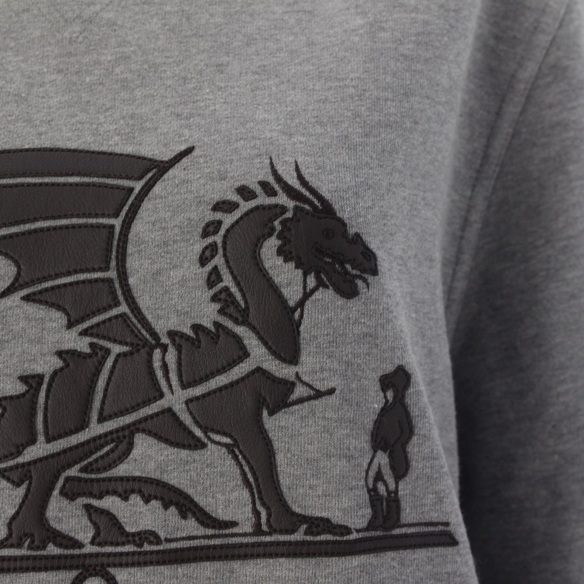 Hermes Ex-Libris Dragon Cotton Long Sleeve Leather Patch Sweatshirt Shirt Top — view 7
