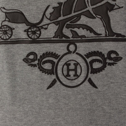 Hermes Ex-Libris Dragon Cotton Long Sleeve Leather Patch Sweatshirt Shirt Top — view 8