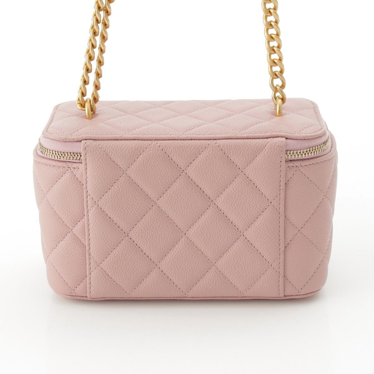Chanel Quilted Caviar Leather Vanity Chain Shoulder Bag Pink — view 5