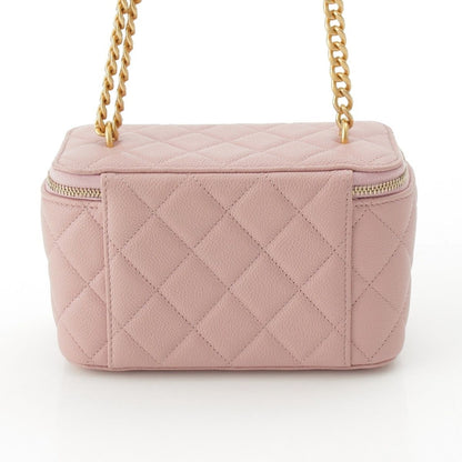Chanel Quilted Caviar Leather Vanity Chain Shoulder Bag Pink — view 5