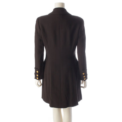 Chanel 96A Vintage Wool Coco Buttons Coat Brown 38 — view 4