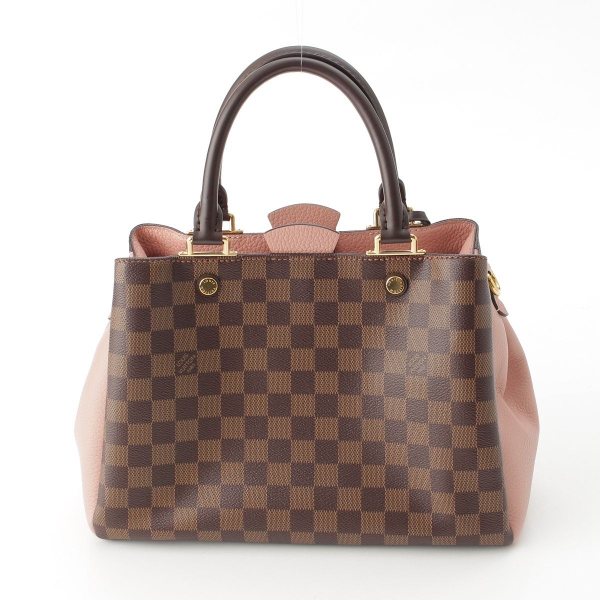 Louis Vuitton Damier Brittany Taurillon Leather 2-Way Handbag Brown Pink — view 4