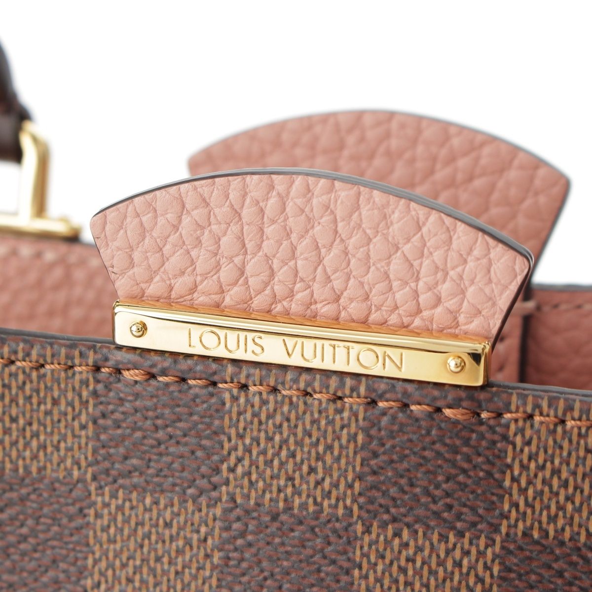 Louis Vuitton Damier Brittany Taurillon Leather 2-Way Handbag Brown Pink — view 7