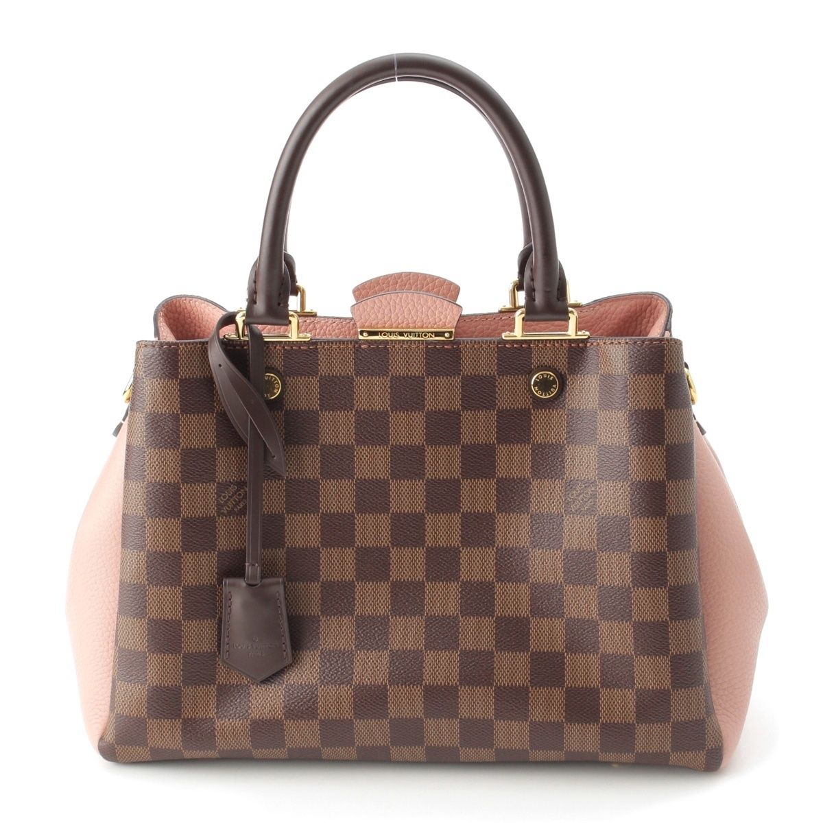 Louis Vuitton Damier Brittany Taurillon Leather 2-Way Handbag Brown Pink