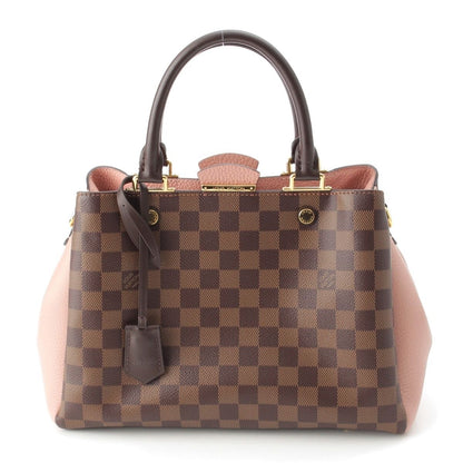 Louis Vuitton Damier Brittany Taurillon Leather 2-Way Handbag Brown Pink