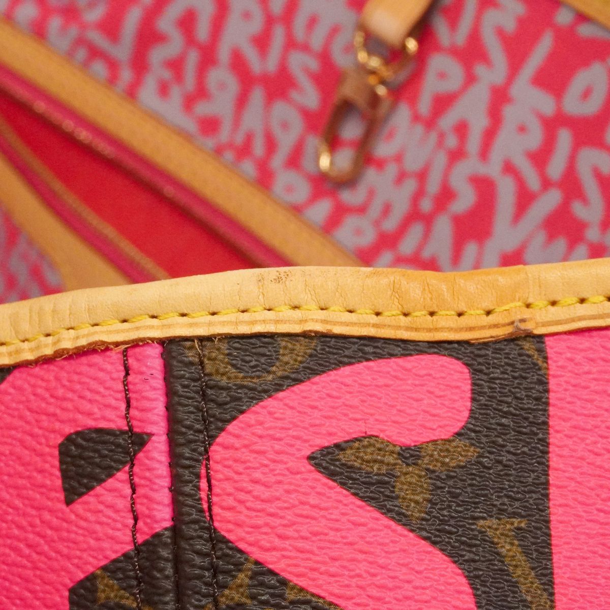 Louis Vuitton Tote Bag Monogram Graffiti Neverfull GM Fuchsia — view 8