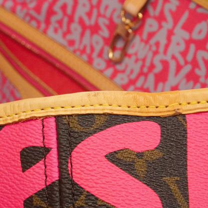 Louis Vuitton Tote Bag Monogram Graffiti Neverfull GM Fuchsia — view 8