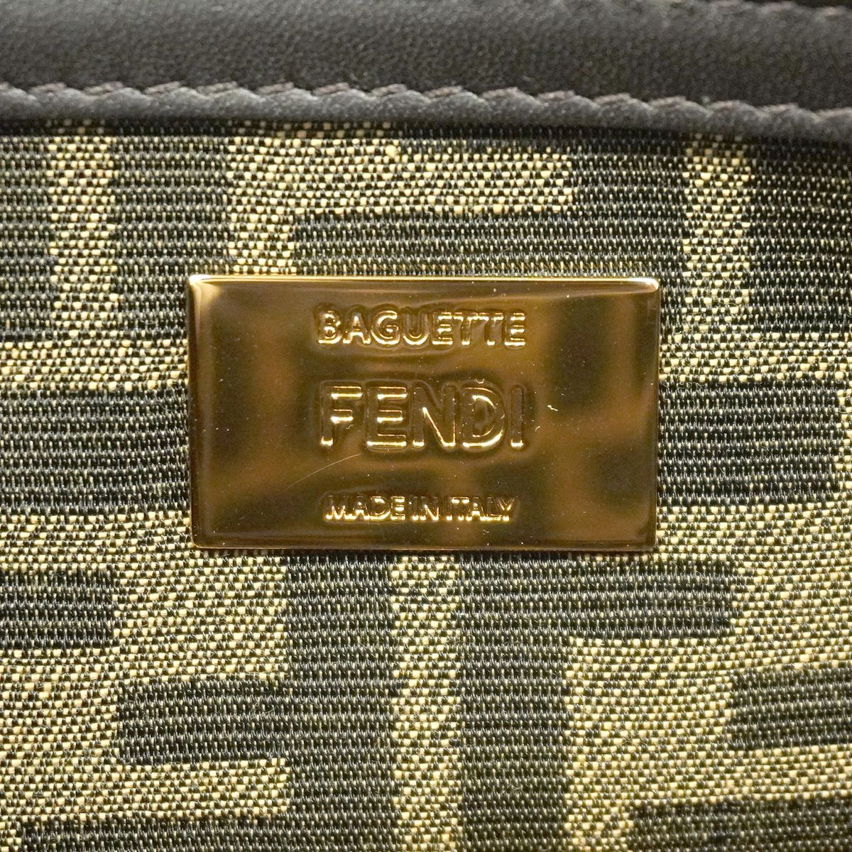 Fendi Handbag Zucca Bucket Jacquard Fabric Brown Gold 2-Way Bag — view 5